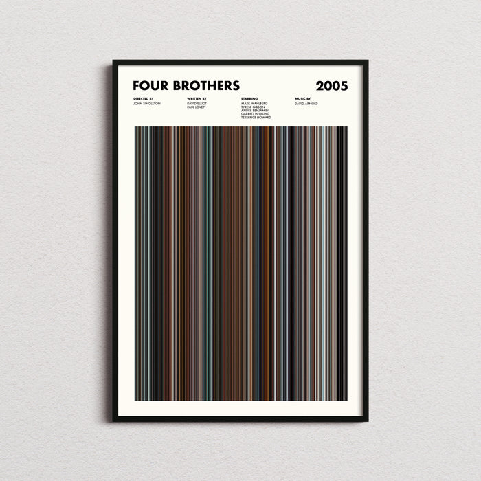 Four Brothers Movie Barcode Poster
