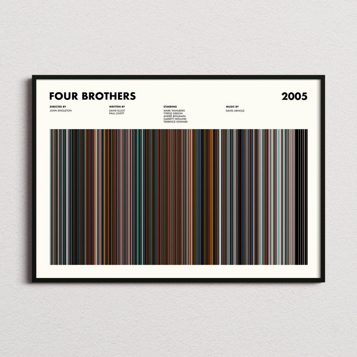 Four Brothers Movie Barcode Poster