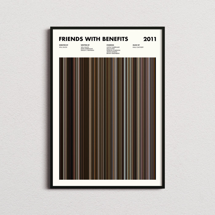 Friends With Benefits Movie Barcode Poster