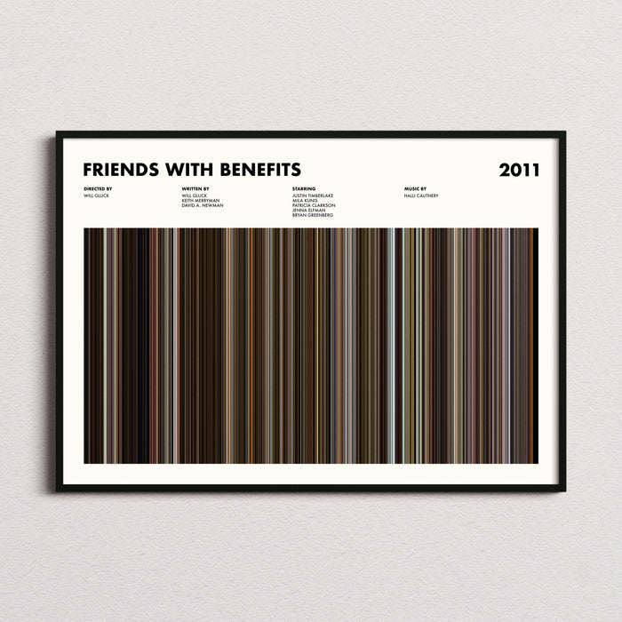 Friends With Benefits Movie Barcode Poster