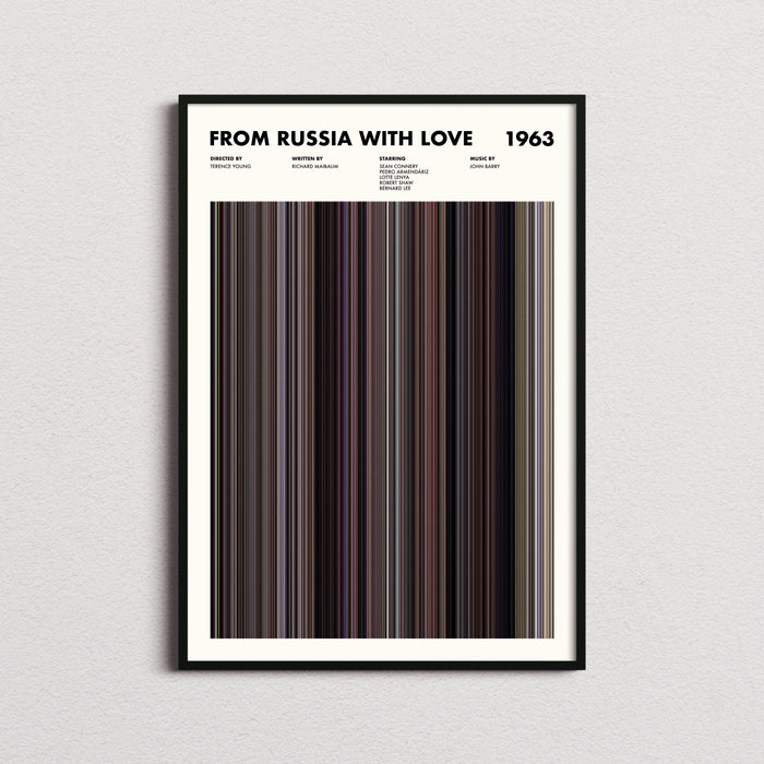 From Russia With Love Movie Barcode Poster