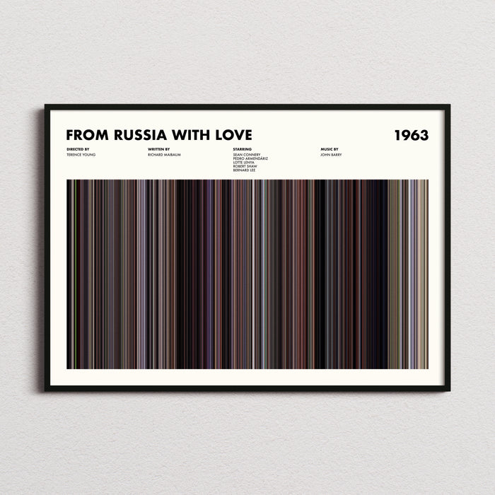 From Russia With Love Movie Barcode Poster