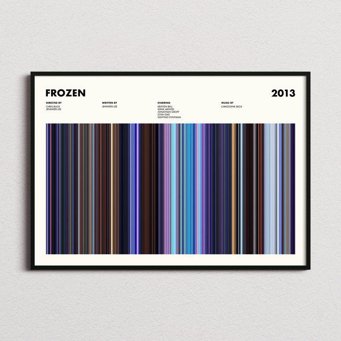 Frozen Movie Barcode Poster