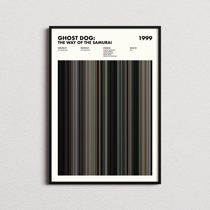 Ghost Dog the Way of the Samurai Movie Barcode Poster