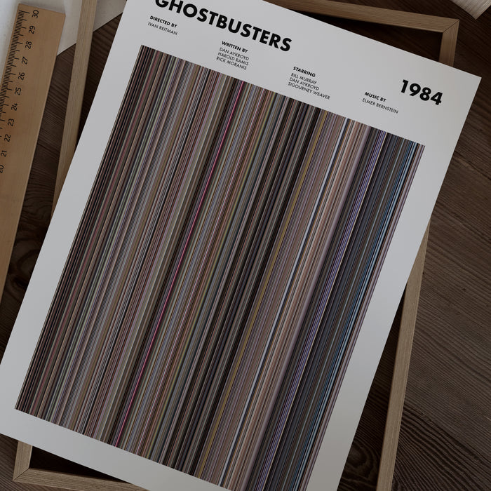 Ghostbusters Movie Barcode Poster