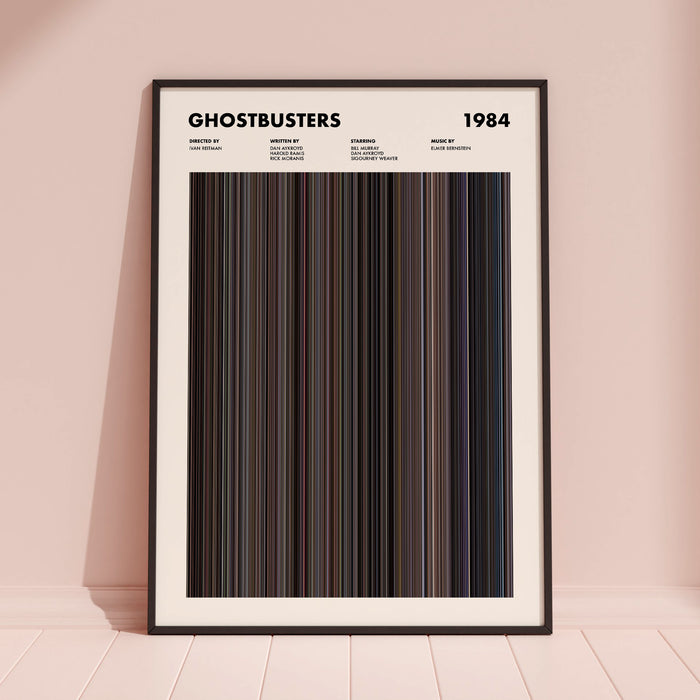 Ghostbusters Movie Barcode Poster