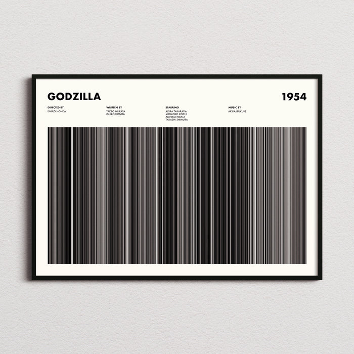 Godzilla Movie Barcode Poster