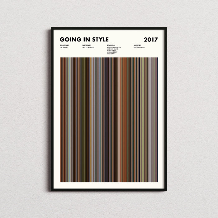 Going in Style Movie Barcode Poster
