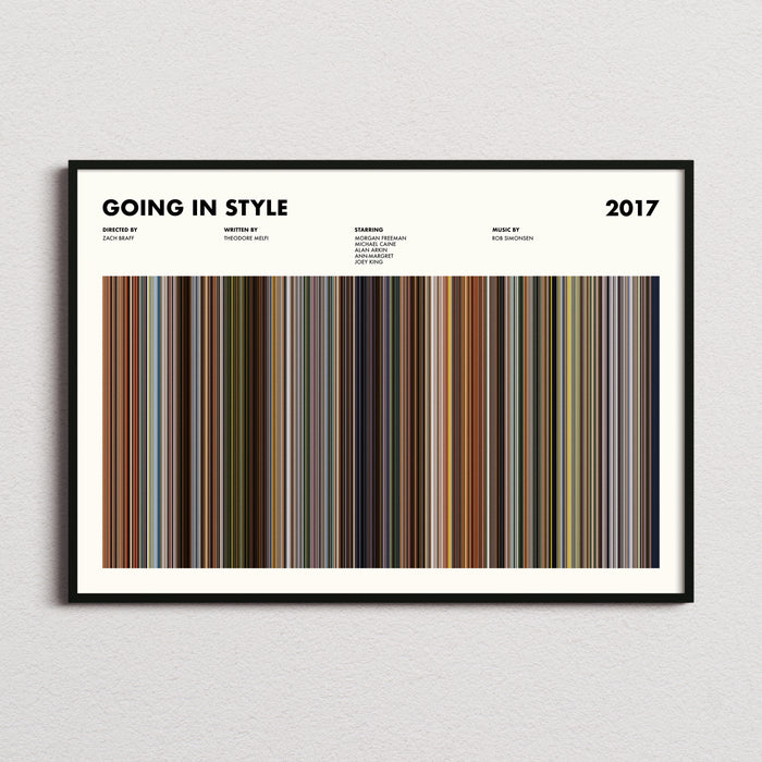 Going in Style Movie Barcode Poster