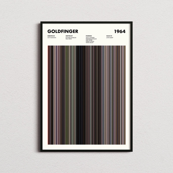 Goldfinger Movie Barcode Poster