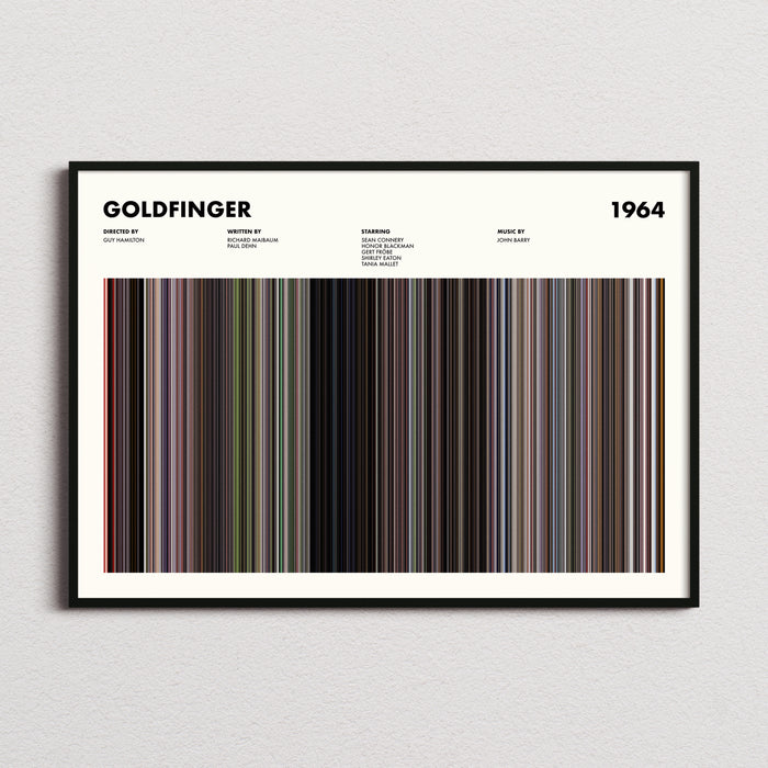 Goldfinger Movie Barcode Poster