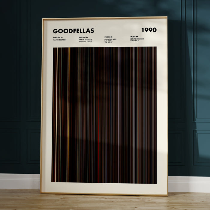 Goodfellas Movie Barcode Poster