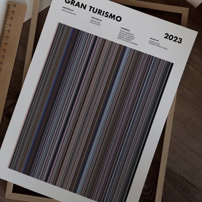 Gran Turismo Movie Barcode Poster