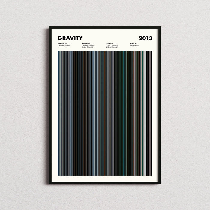 Gravity Movie Barcode Poster