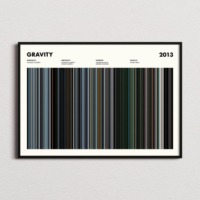 Gravity Movie Barcode Poster