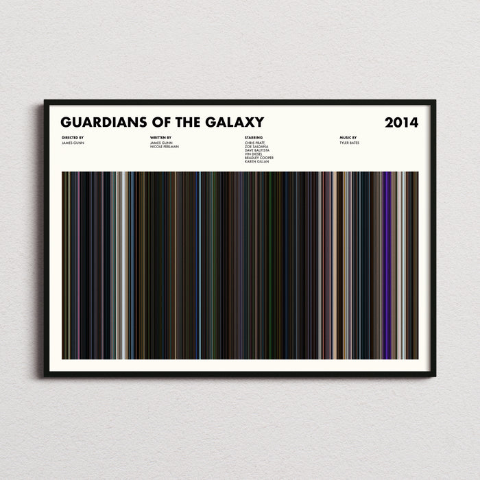Guardians of the Galaxy Movie Barcode Poster
