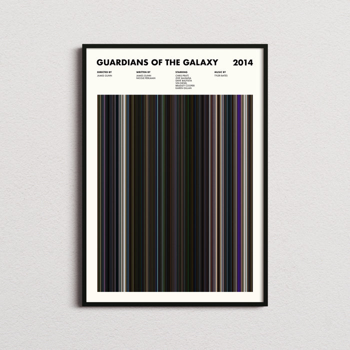 Guardians of the Galaxy Movie Barcode Poster