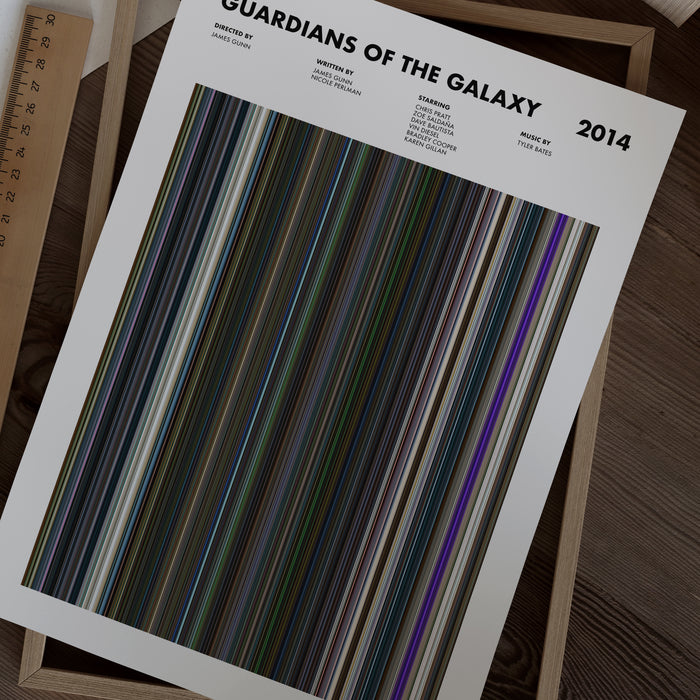 Guardians of the Galaxy Movie Barcode Poster