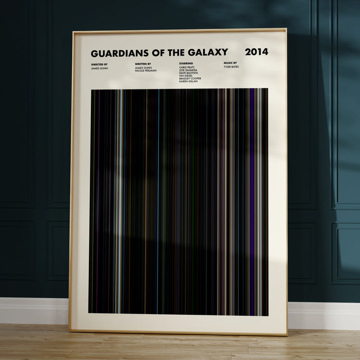 Guardians of the Galaxy Movie Barcode Poster