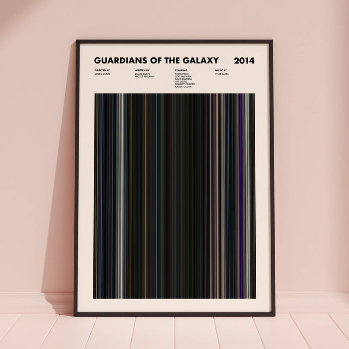 Guardians of the Galaxy Movie Barcode Poster