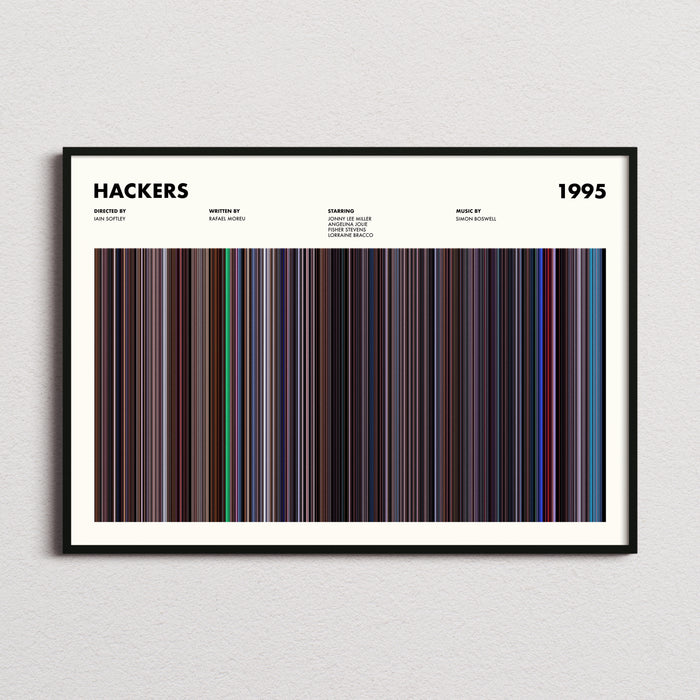 Hackers Movie Barcode Poster