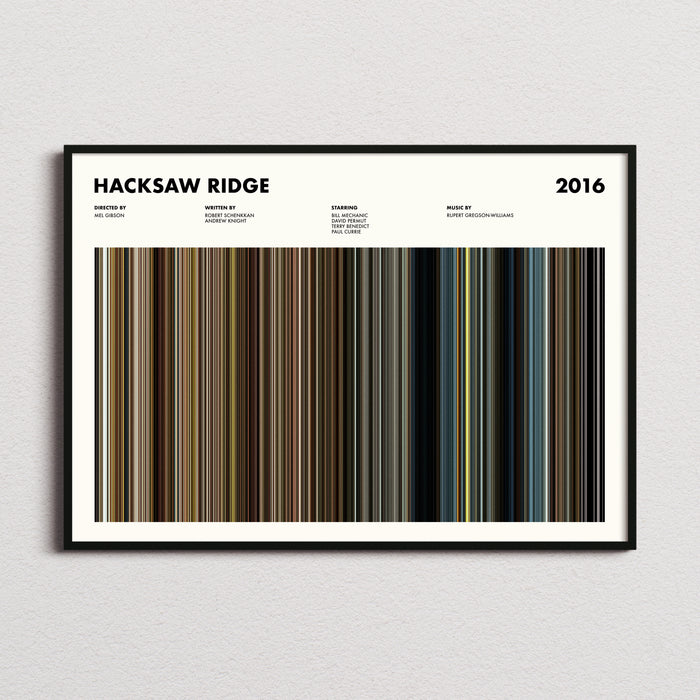 Hacksaw Ridge Movie Barcode Poster
