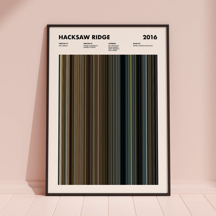 Hacksaw Ridge Movie Barcode Poster