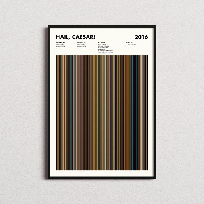 Hail Caesar Movie Barcode Poster
