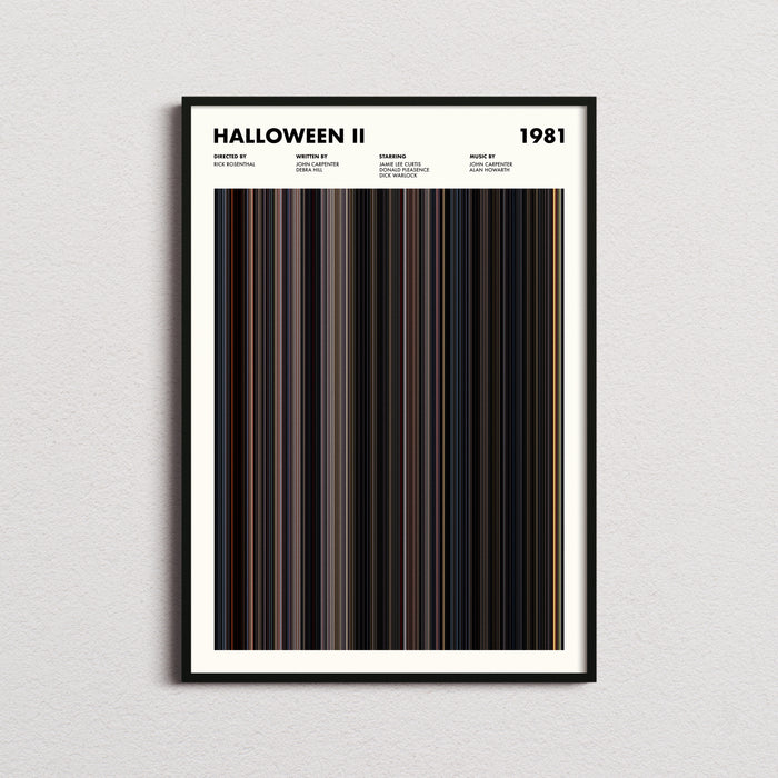Halloween 2 Movie Barcode Poster