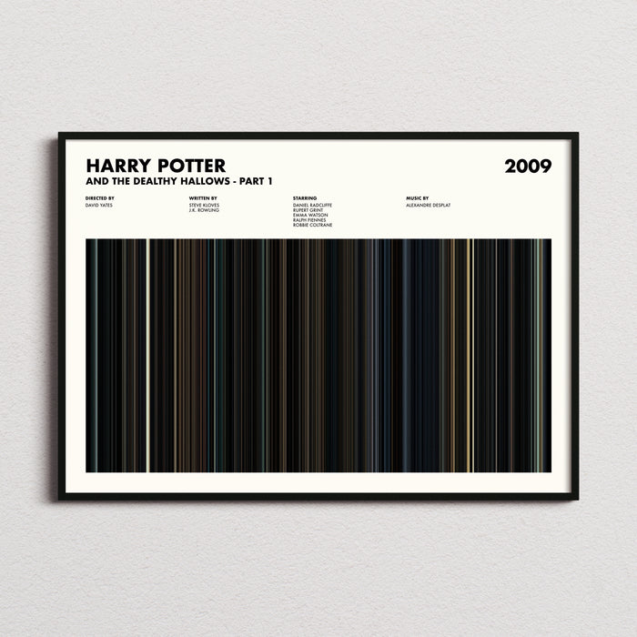 Harry Potter and the Deathly Hallows Part 1 Movie Barcode Movie Barcode Poster