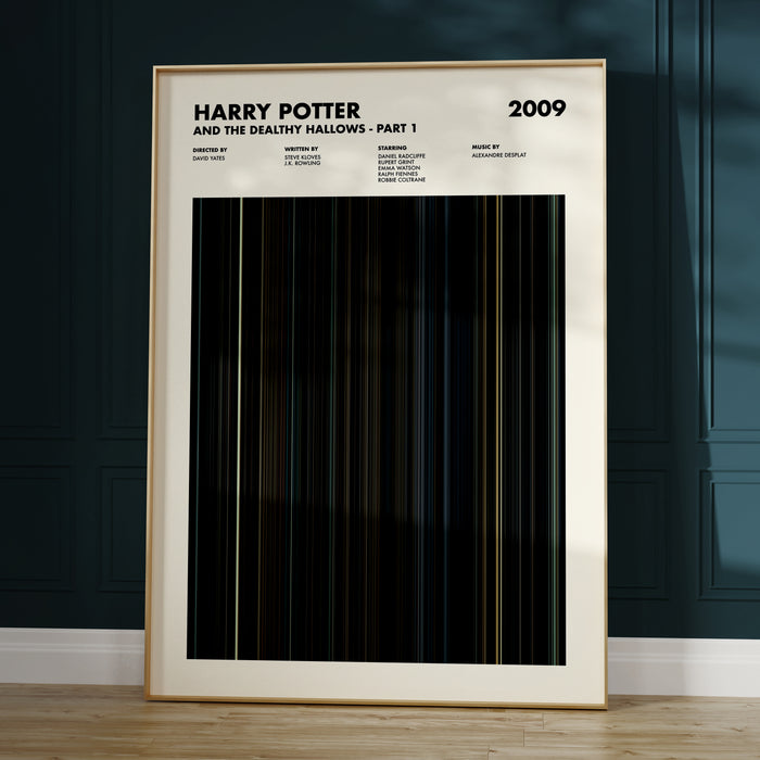 Harry Potter and the Deathly Hallows Part 1 Movie Barcode Movie Barcode Poster