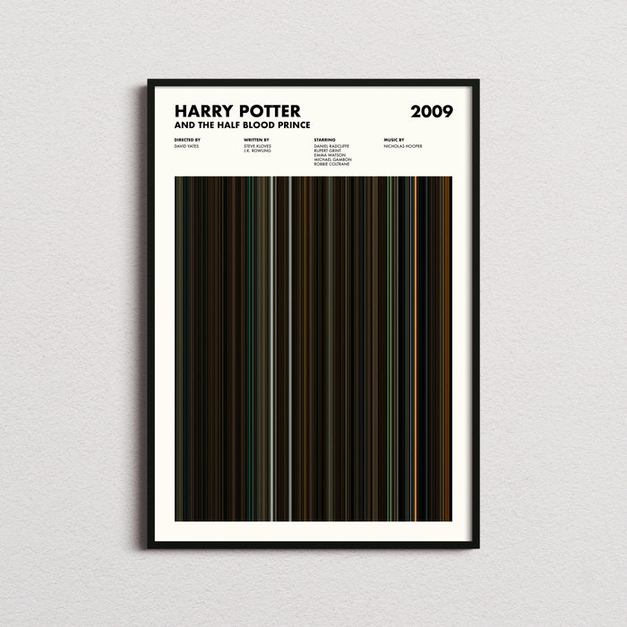 Harry Potter and the Half Blood Prince Movie Barcode Poster