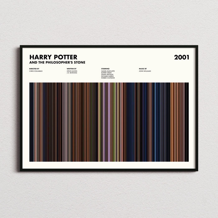 Harry Potter and the Philosopher's Stone Movie Barcode Poster