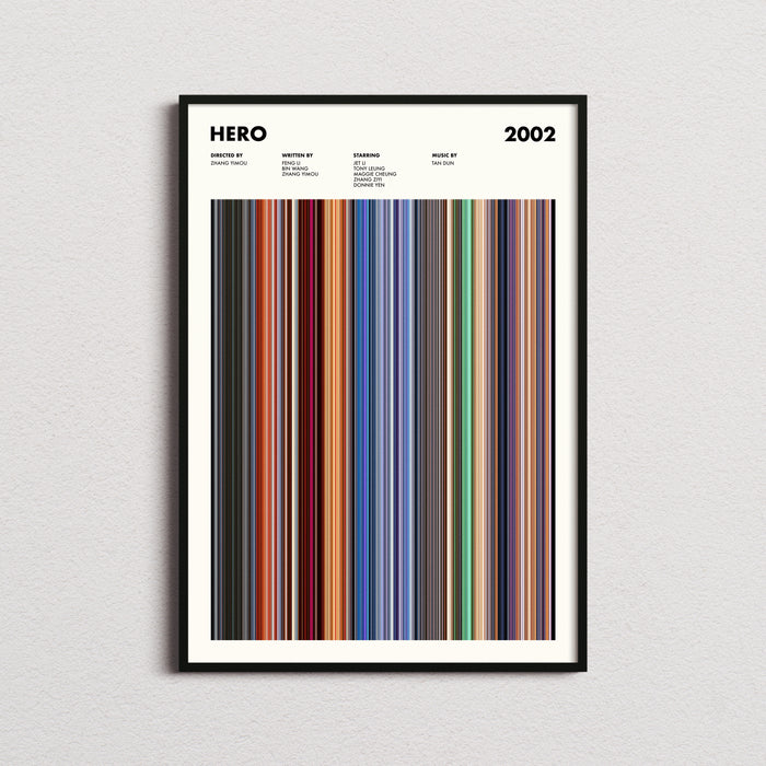 Hero Movie Barcode Poster