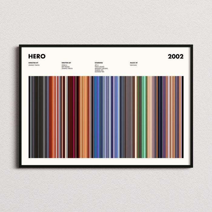 Hero Movie Barcode Poster