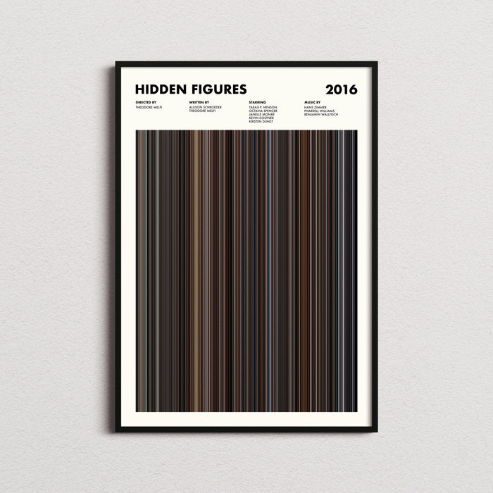 Hidden Figures Movie Barcode Poster