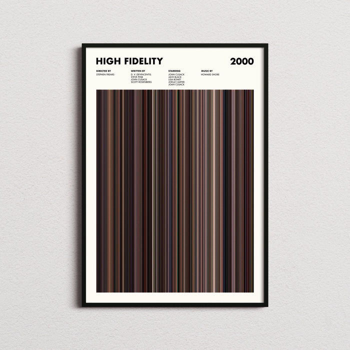 High Fidelity Movie Barcode Poster