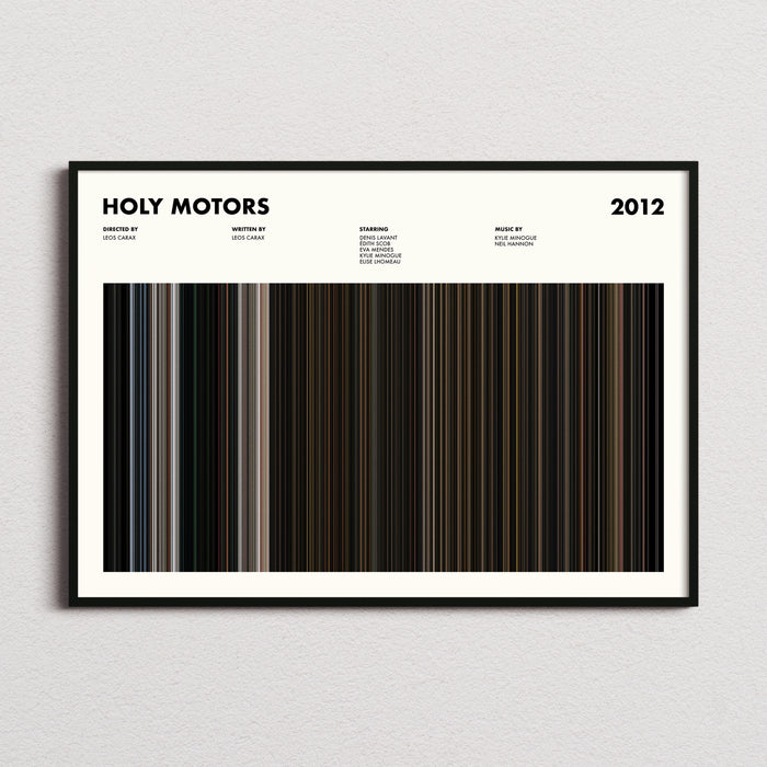 Holy Motors Movie Barcode Poster