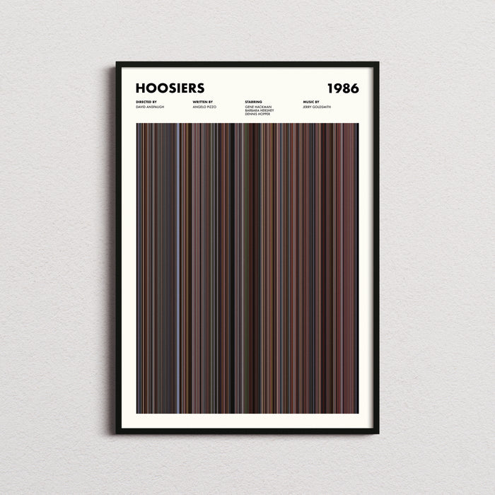 Hoosiers Movie Barcode Poster