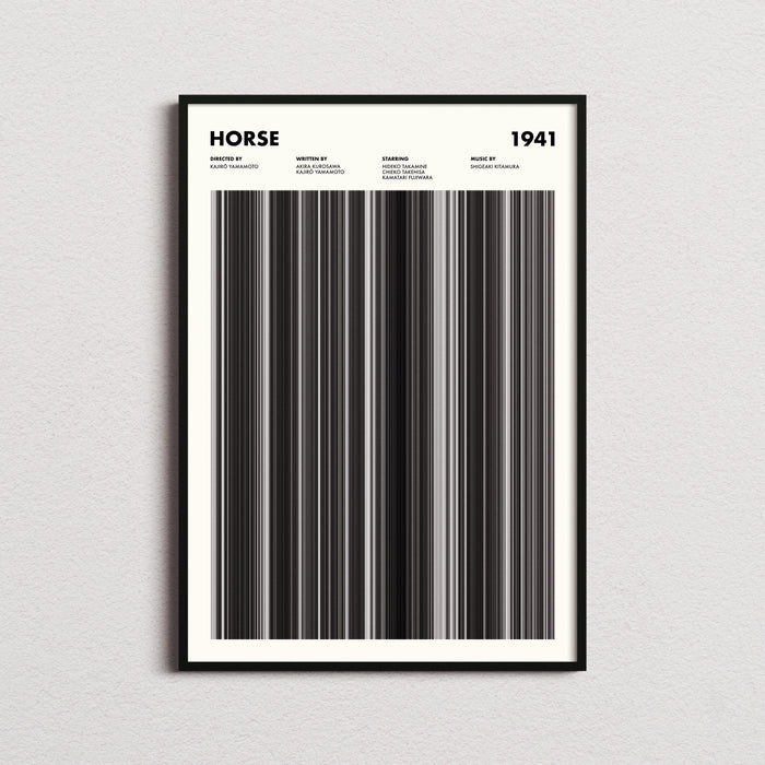 Horse Movie Barcode Poster