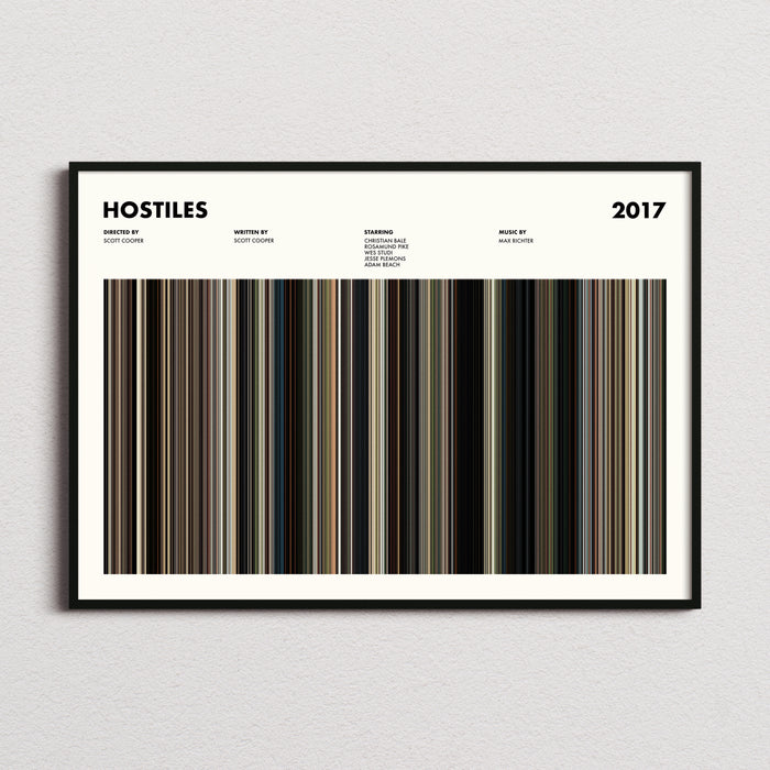 Hostiles Movie Barcode Poster