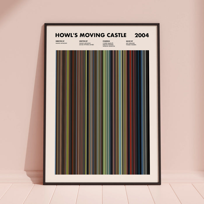 Howl's Moving Castle Movie Barcode Poster