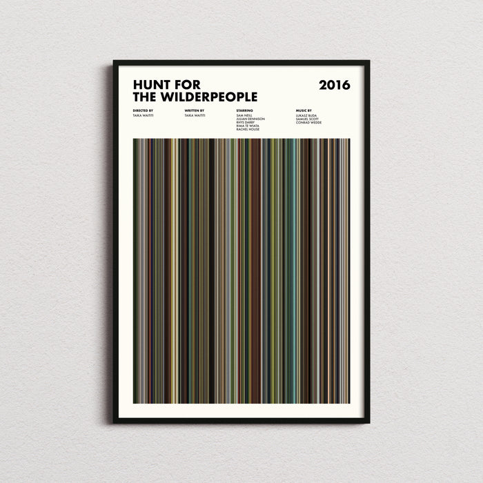 Hunt For the Wilderpeople Movie Barcode Poster