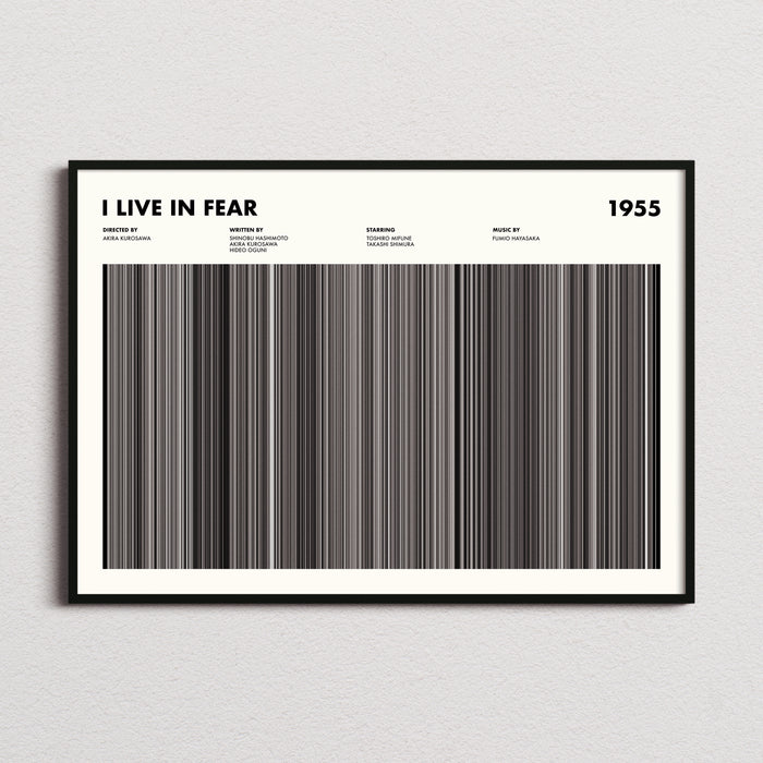 I Live in Fear Movie Barcode Poster