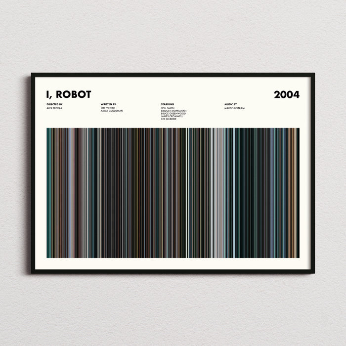 I Robot Movie Barcode Poster
