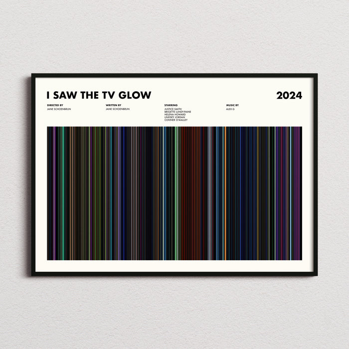 I Saw the Tv Glow Movie Barcode Poster