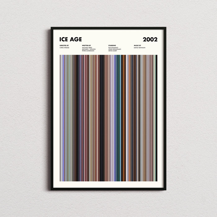 Ice Age Movie Barcode Poster