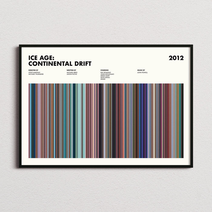Ice Age Continental Drift Movie Barcode Poster