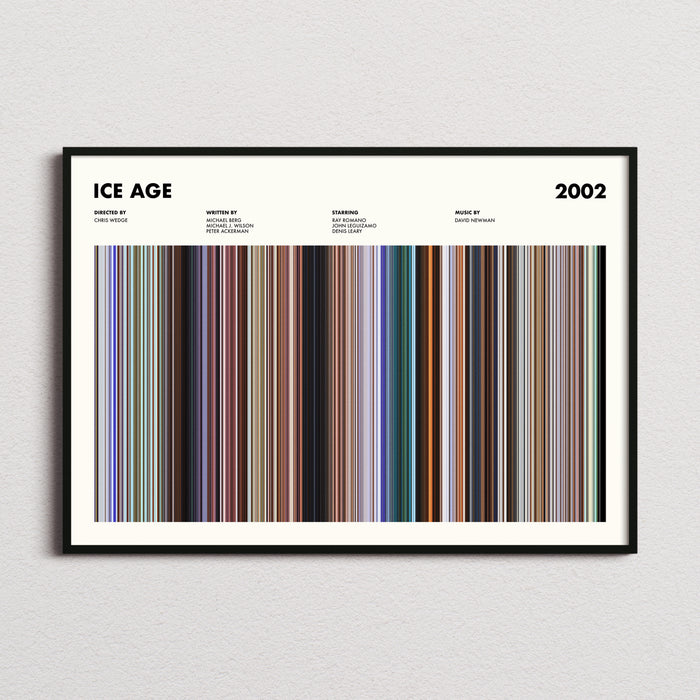 Ice Age Movie Barcode Poster