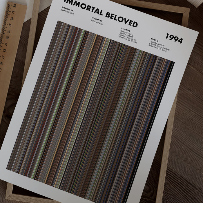 Immortal Beloved Movie Barcode Poster